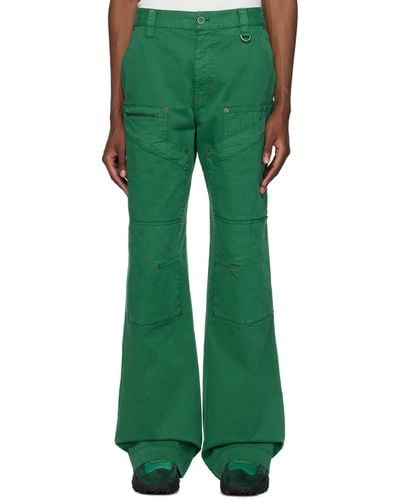 Marine Serre Green Workwear G. Dye Pants