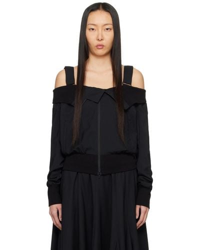 Yohji Yamamoto Off-the-shoulder Jacket - Black