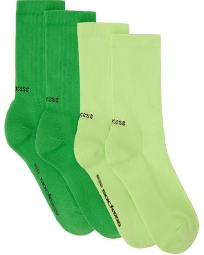 Socksss ーン ソックス 2足セット - グリーン