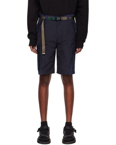 Moncler Navy Polyester Shorts - Black