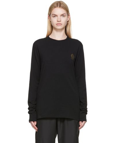 Versace メドゥーサ 長袖tシャツ - ブラック