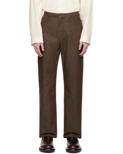 Amomento Zip-fly Jeans - Brown