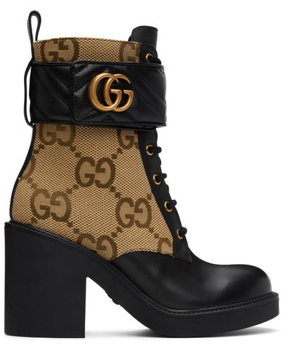 Gucci & gg Marmont アンクルブーツ - ブラック