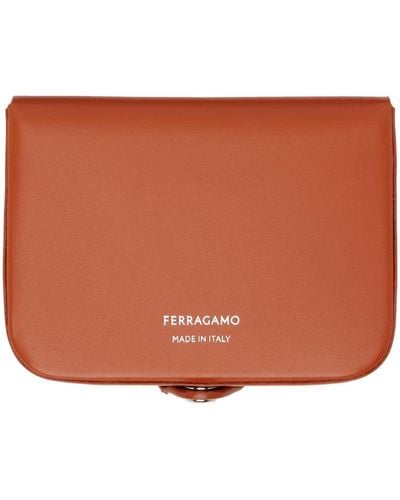 Ferragamo Orange Coin Wallet - Brown