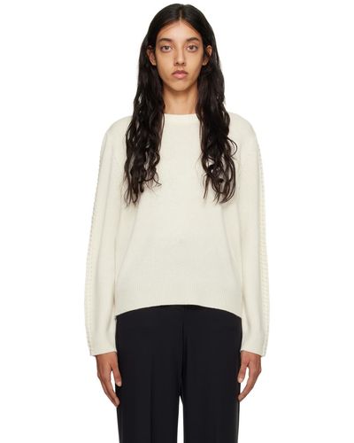 Theory Off-white Oversized Jumper - Black