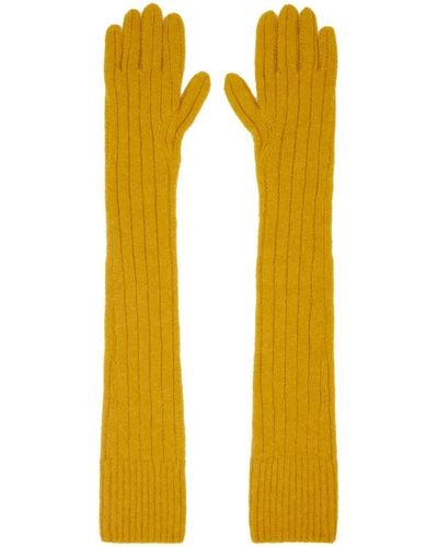 Dries Van Noten Long Gloves - Yellow