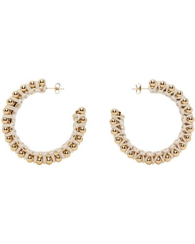 Isabel Marant Gold & Beige Bonni Earrings - Black