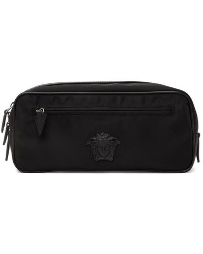 Versace Black 'la Medusa' Wash Bag
