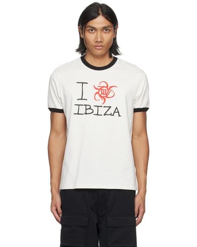 MISBHV T-shirt 'i love ibiza' blanc cassé
