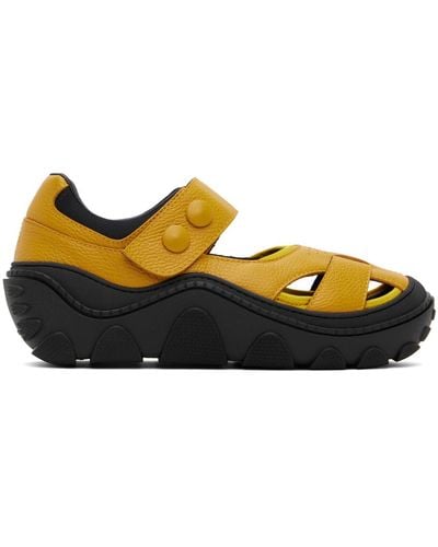Kiko Kostadinov Yellow Tonkin Hybrid Sandals - Black