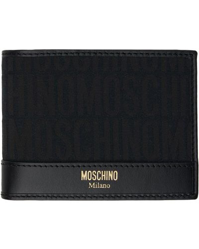 Moschino ジャカード ロゴ 財布 - ブラック