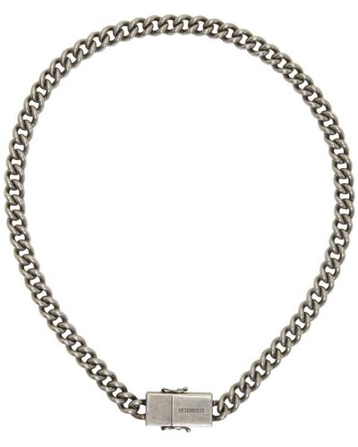 Vetements Silver Usb-c Necklace - Metallic