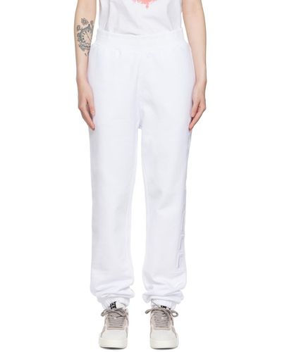 Moncler Pantalon de survêtement blanc à logo
