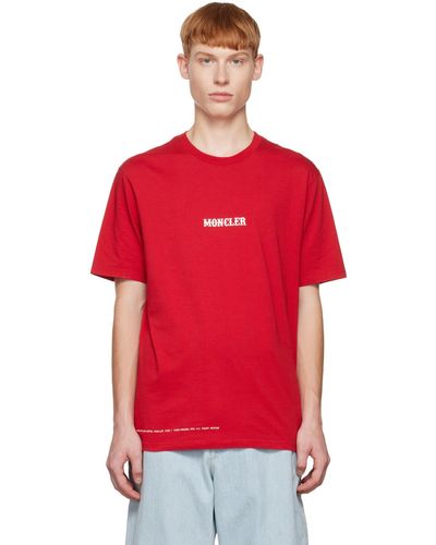 Moncler Genius T-shirt rouge à image