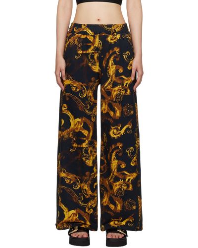 Versace Jeans Couture Black Printed Lounge Trousers