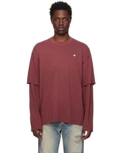 Acne Studios Red Layered Long Sleeve T-shirt