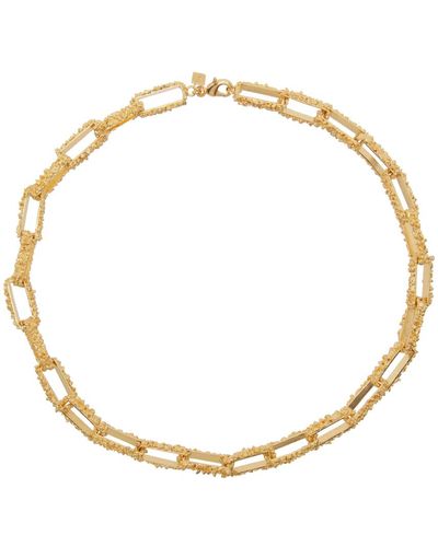 Veneda Carter Vc042 Signature Large Box Chain Necklace - Metallic