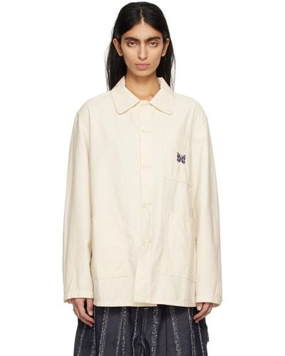 Needles Off-white D.n. Jacket - Natural