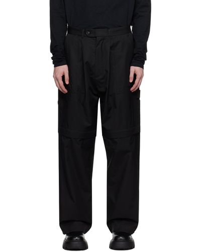 Lownn Zip Panel Pants - Black