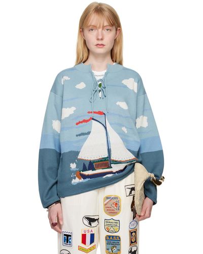 Bode Pinafore Sweater - Blue