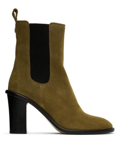Isabel Marant Taupe Gyllya Boots - Green