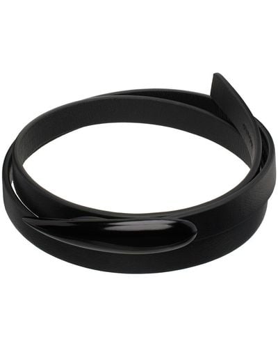 Acne Studios Nail Leather Bracelet - Black