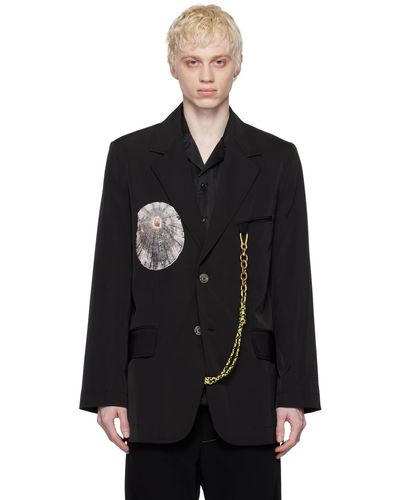 Song For The Mute Oversized Limpet Shell Blazer - Black