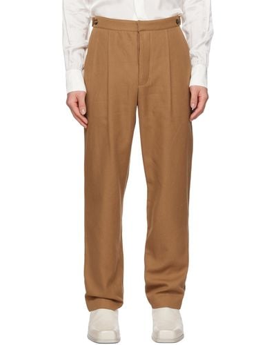 King & Tuckfield Kingtuckfield Tan Tab Pants - Multicolour