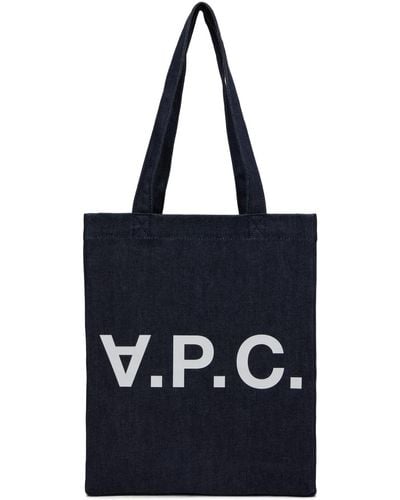 A.P.C. . Indigo Laure Denim Tote - Black