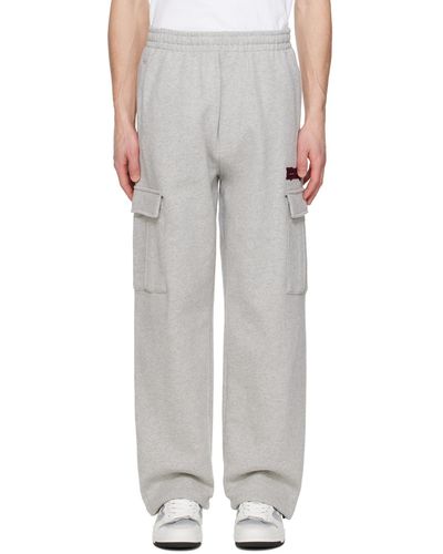 BBCICECREAM Pantalon de survêtement gris à poches cargo - Blanc
