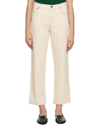 A.P.C. . Off-white Cropped Jeans - Natural