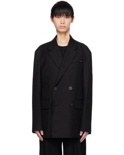 WOOYOUNGMI Black Double-breasted Blazer