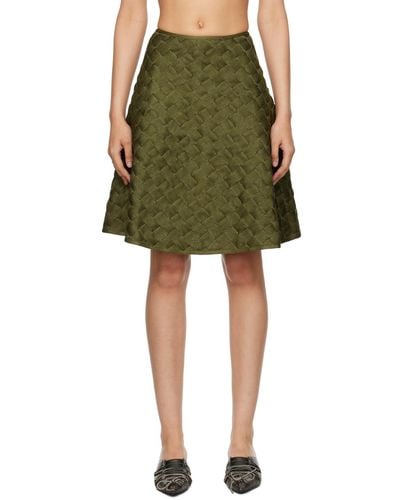 Isa Boulder Ssense Exclusive Fullweave Miniskirt - Green