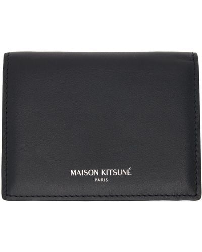 Maison Kitsuné Black Trifold Wallet