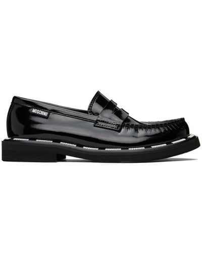 Moschino Embossed Loafers - Black