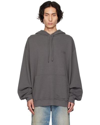 MM6 by Maison Martin Margiela Grey Embroidered Hoodie