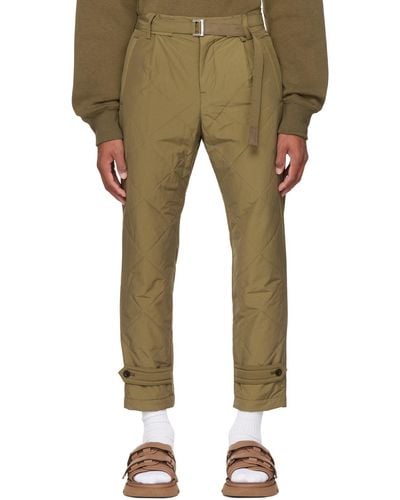 Sacai Quilted Trousers - Natural