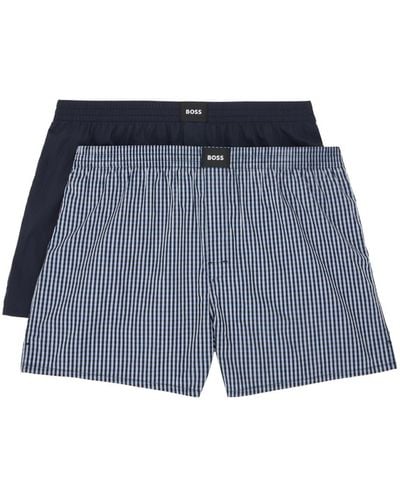 BOSS Two-pack Navy Boxers - Blue