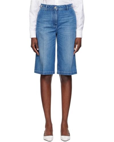 Versace Four-pocket Denim Shorts - Blue