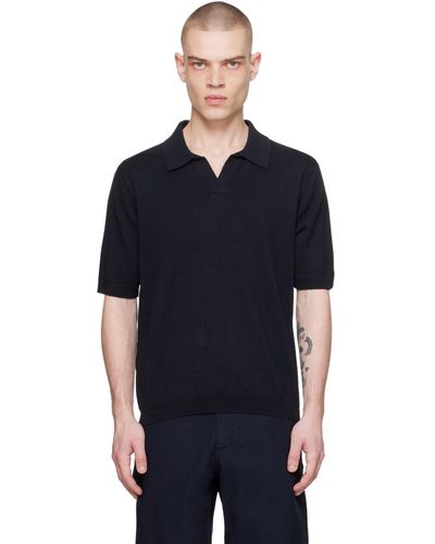 Norse Projects Polo leif bleu marine