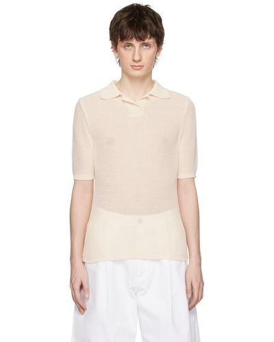 Low Classic Off- Spread Collar Polo - Natural