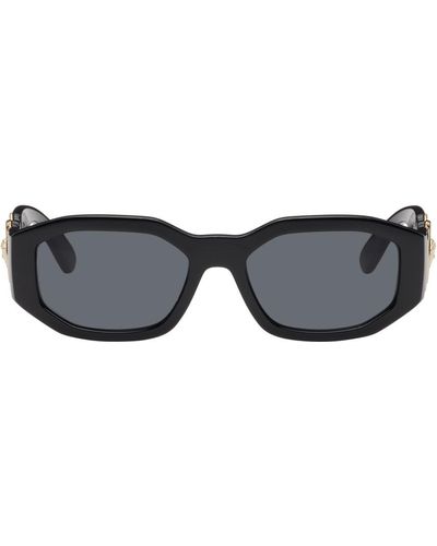 Versace Lunettes de soleil noires à méduses biggie