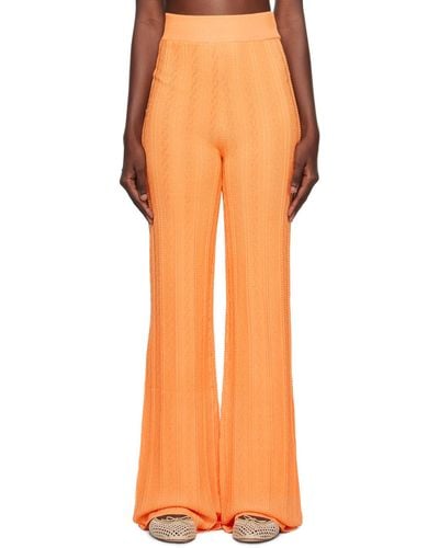 REMAIN Birger Christensen Orange Straight Trousers