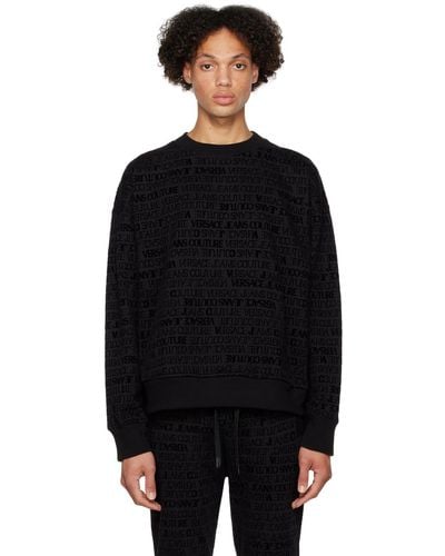 Versace Flocked Sweatshirt - Black