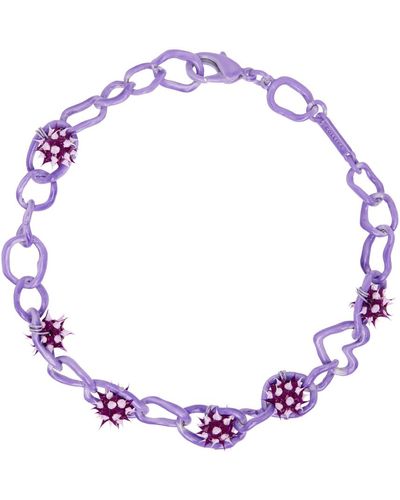 Collina Strada Spikeez Crushed Chain Necklace - Purple