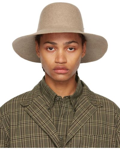 Junya Watanabe Chapeau de plage en laine édition muehlbauer - Vert