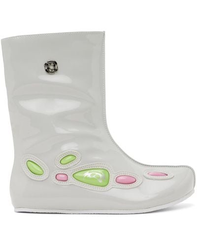 Rombaut Ssense Exclusive Grey & White Alien Barefoot Ii Boots