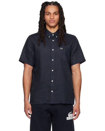 Lacoste Navy Short Sleeve Shirt - Black