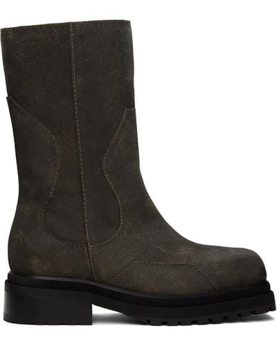 Eckhaus Latta Stacked Boots - Black