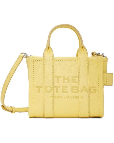 Marc Jacobs Mini cabas 'the tote bag' jaune en cuir